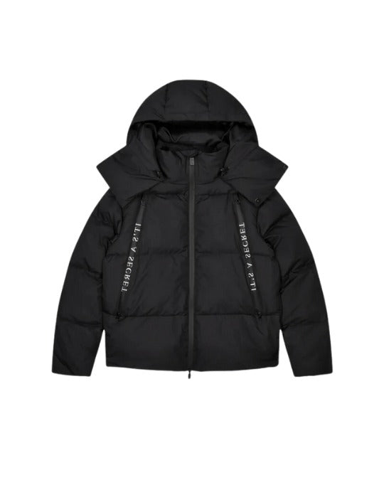 Trapstar Irongate Collar Puffer Jacket Black