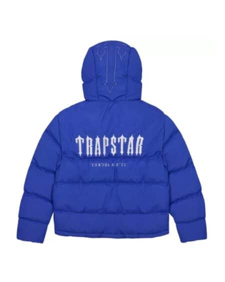 Trapstar Decoded Hooded Padded Jacket Blue