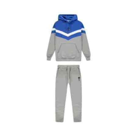 Trapstar V Stripe Tracksuit Blue and Grey