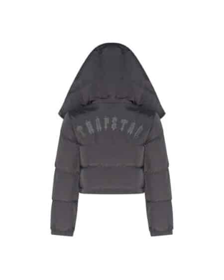 Trapstar Irongate Hooded Puffer Jacket Stone Grey Womens