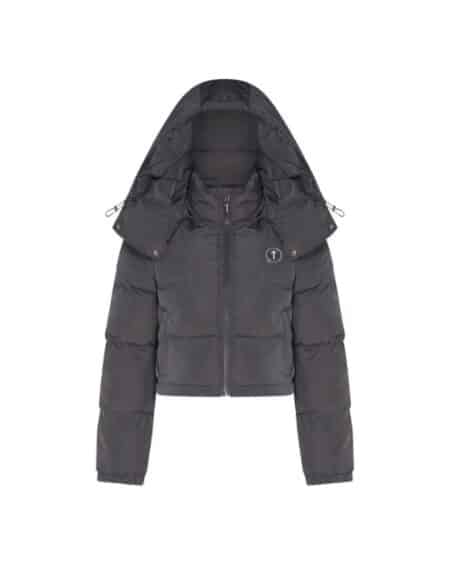 Trapstar Irongate Hooded Puffer Jacket Stone Grey Womens