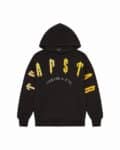 TRAPSTAR IRONGATE ARCH CHENILLE HOODIE - BLACK/YELLOW