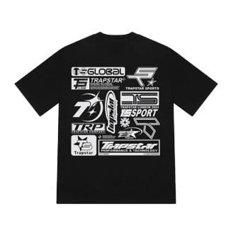 Czarna koszulka Trapstar w Trybie Sportowym