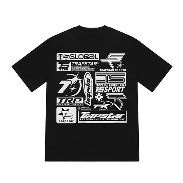 Czarna koszulka Trapstar w Trybie Sportowym